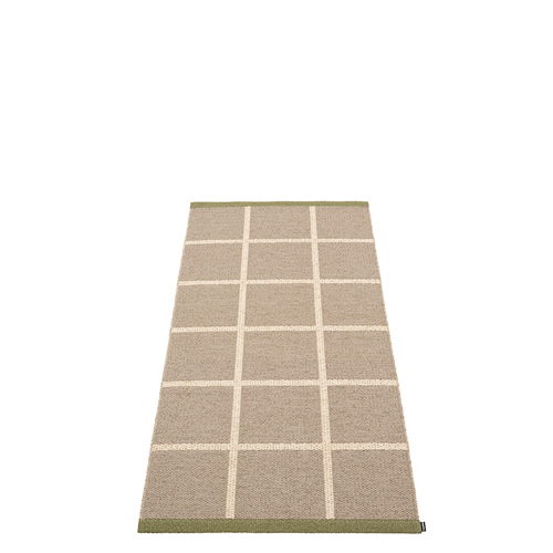 Criss matta, 70 x 150 cm - potato/cream/pine edge