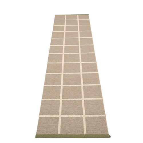 Criss matta, 70 x 300 cm - potato/cream/pine edge