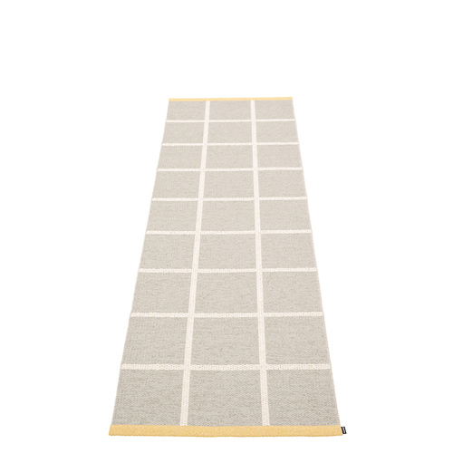 Criss matta, 70 x 225 cm - linen/vanilla/pale yellow edge