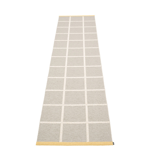 Criss matta, 70 x 300 cm - linen/vanilla/pale yellow edge