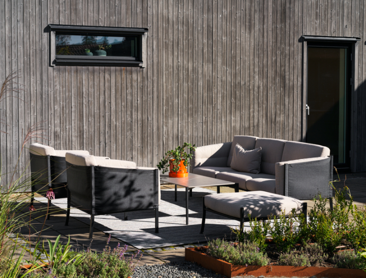 Delux soffgrupp - black/teddy beige dyna