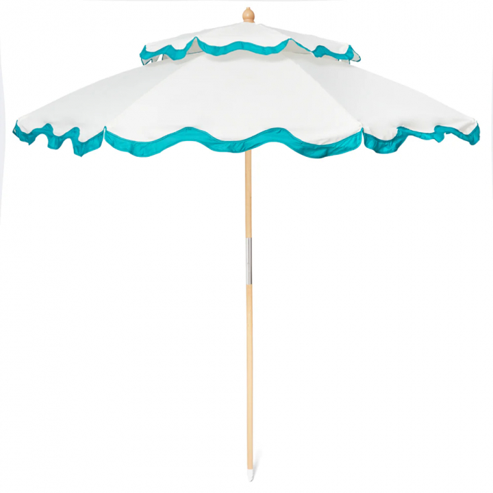 Emma wavy parasoll Ø 2,2 m - ocean blue