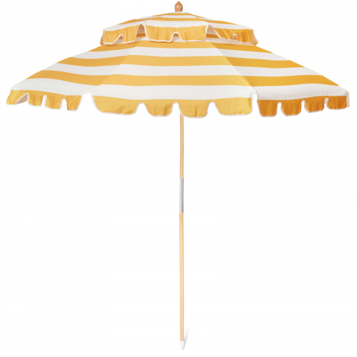 Bella Vista parasoll Ø 2,2 m - yellow retro stripe