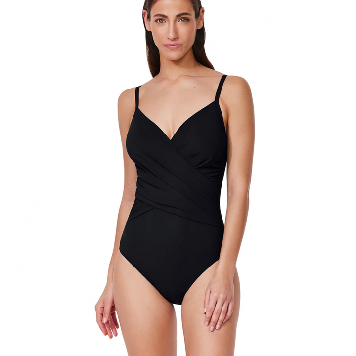 Tutti Frutti V-Neck Surplice baddräkt, 36 - black