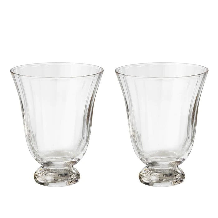 Water Glass, 2 - Pack - Trellis Clear