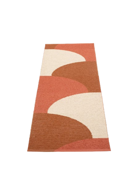 Hill matta, 70 x 270 cm - brick/rust/cream