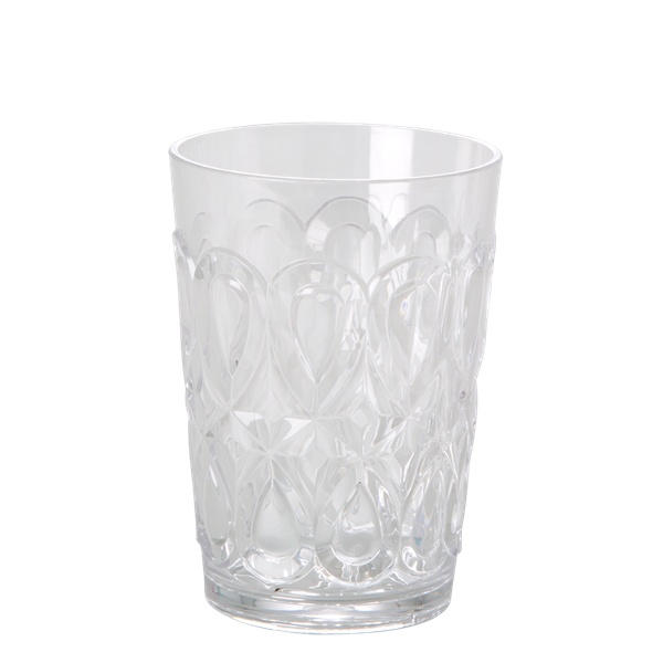 Swirly Embossed Dricksglas - Clear