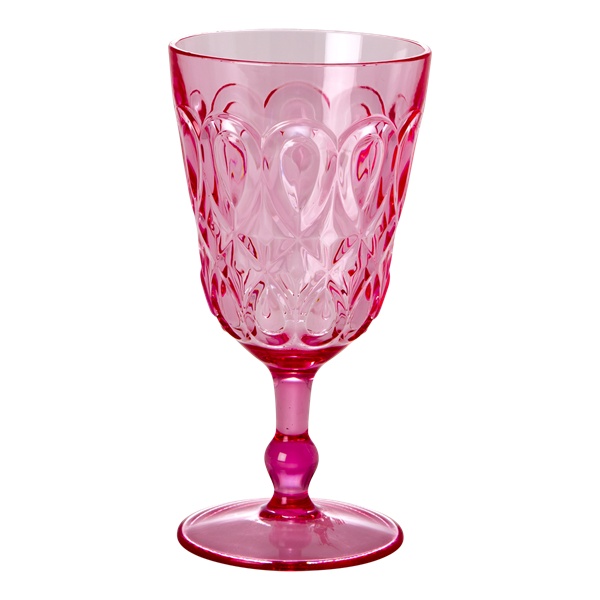 Swirly Embossed Vinglas - Pink