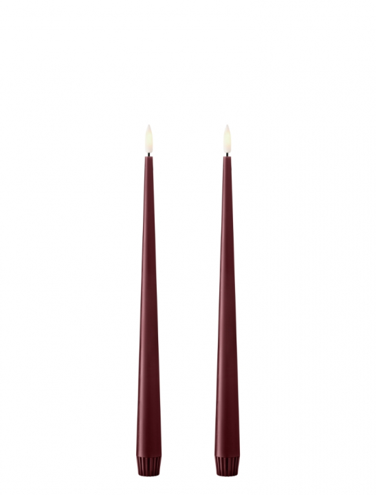 LED kronljus 30 cm, 2-pack - deep wine