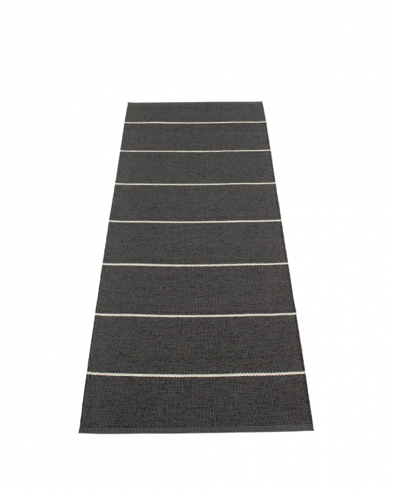 Lea matta, 70 x 300 cm - black/misty mint/vanilla