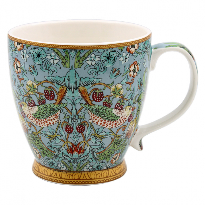 Teal Strawberry Thief frukostmugg