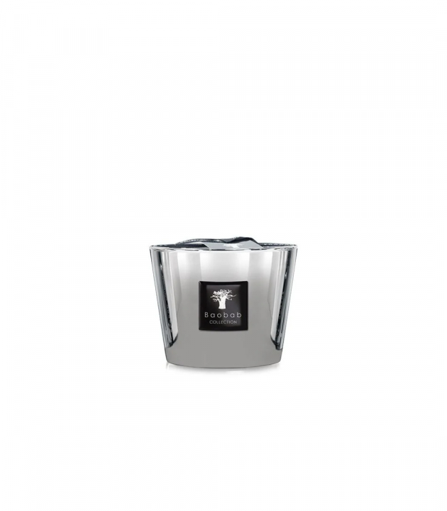 Max doftljus H10 cm - platinum