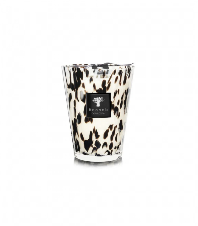 Max doftljus H24 cm - black pearls