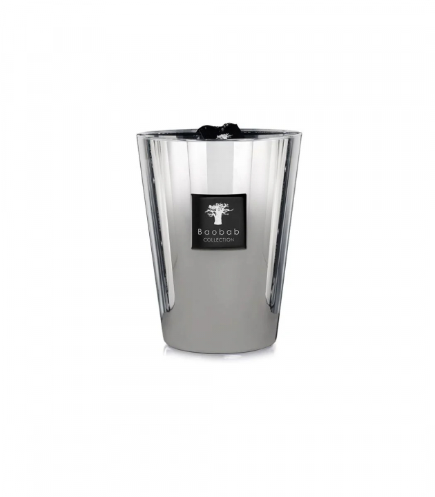 Max doftljus H24 cm - platinum