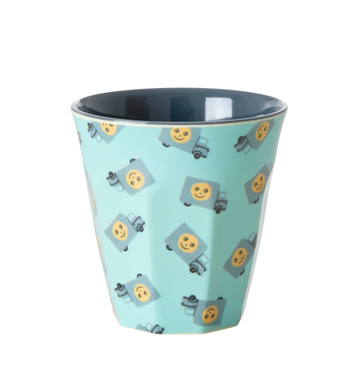 Happy Cars Melamin Mugg - Blue