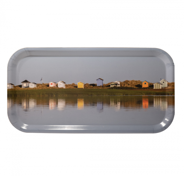 Badhytter vid flommens GK bricka 43 x 22 cm