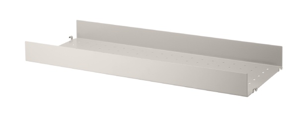 String Metallhyllplan Hög Kant 78x30 - Beige
