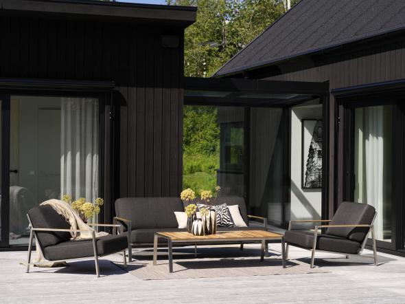 Naos Soffgrupp, Bygg Själv - Rostfri/nearly Black Dyna
