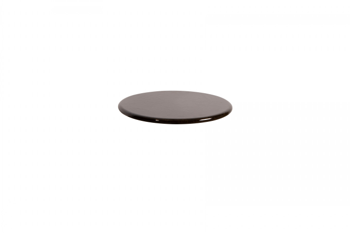 Bordsskiva Ø45 cm - black glazed lava stone