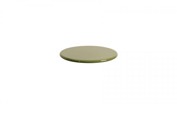 Bordsskiva Ø45 cm - green glazed lava stone