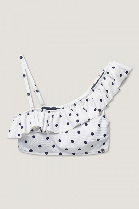Polka Dot Helle bikini-top, 36 - white/navy
