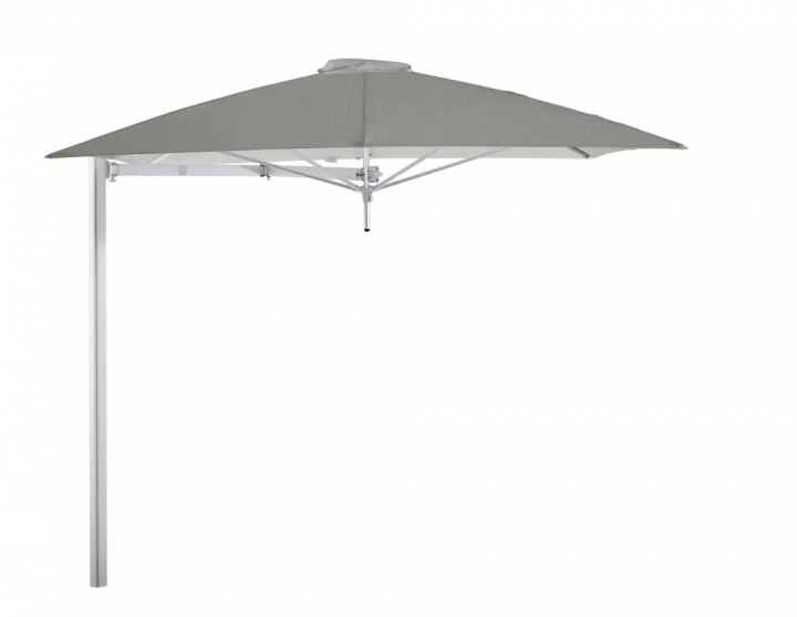 Paraflex Mono Parasoll, Square, 230 Cm, Neo Arm Aluminium - Grey