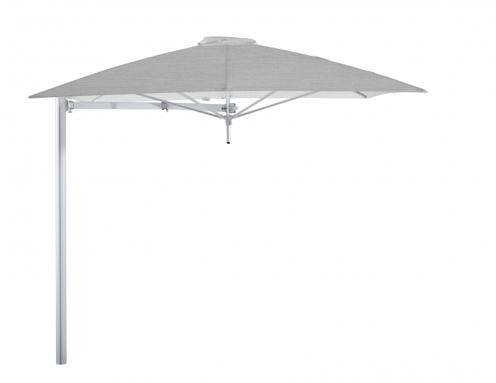 Paraflex Mono Parasoll, Square, 230 Cm, Neo Arm Aluminium - Marble