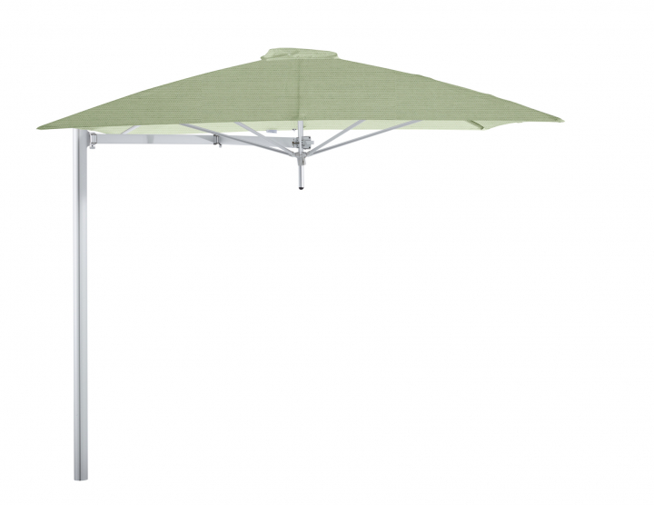 Paraflex Mono Parasoll, Square, 230 Cm, Neo Arm Aluminium - Mint