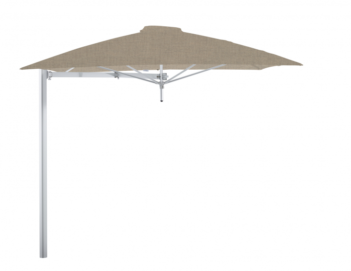 Paraflex Mono Parasoll, Square, 230 Cm, Neo Arm Aluminium - Sand