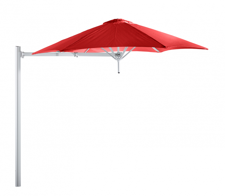 Paraflex Mono Parasoll, Round, 270 Cm, Neo Arm Aluminium - Pepper