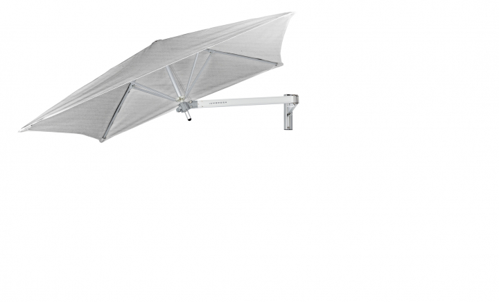 Paraflex Wall Parasoll, Square,0 Cm, Neo Arm Aluminium - Marble