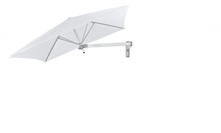 Paraflex Wall Parasoll, square, 190 cm, Neo arm Alu - Natural