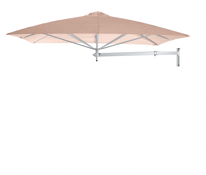 Paraflex Wall Parasoll, square, 230 cm, Neo arm Alu - Blush