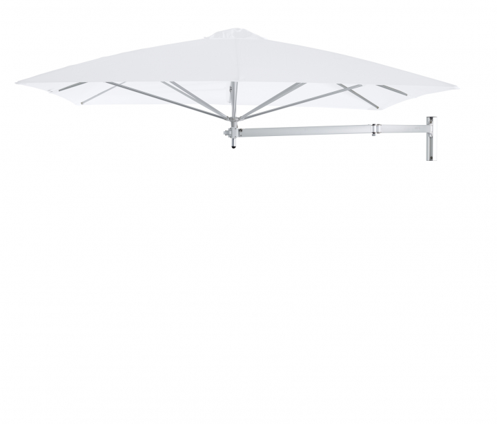 Paraflex Wall Parasoll, Square, 230 Cm, Neo Arm Aluminium - Natural