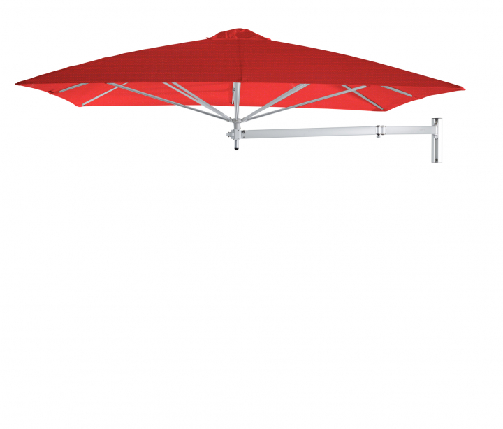 Paraflex Wall Parasoll, square, 230 cm, Neo arm Alu - Pepper