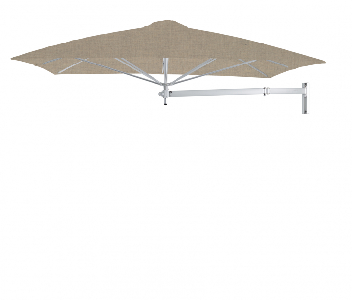 Paraflex Wall Parasoll, Square, 230 Cm, Neo Arm Aluminium - Sand