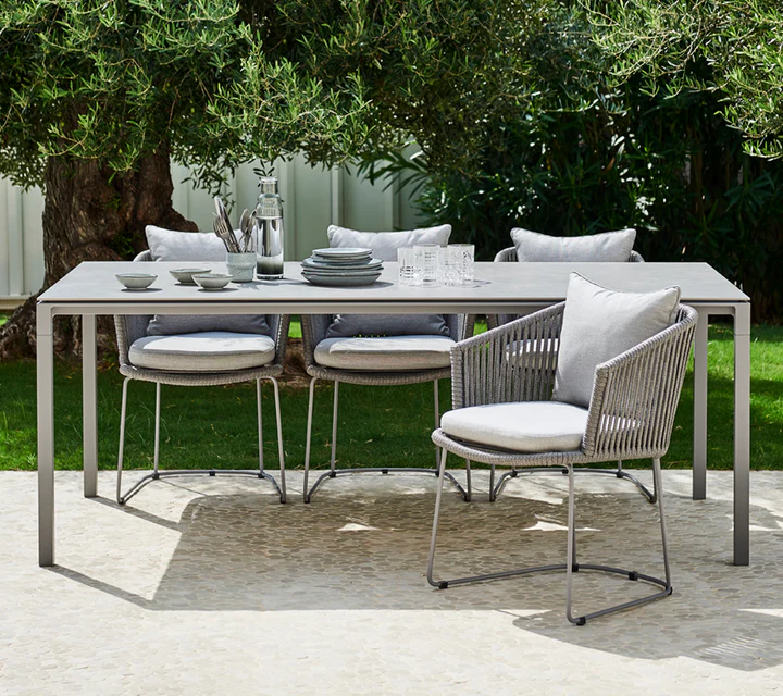 Pure matbord 200x100 H73 cm - taupe/flera bordsskivor