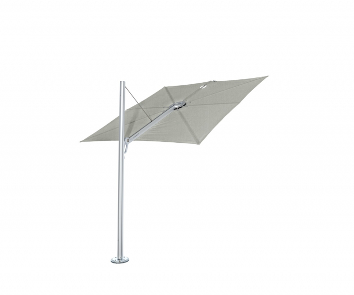 Spectra parasoll straight (90°), square 250x250 cm - Alu Grey