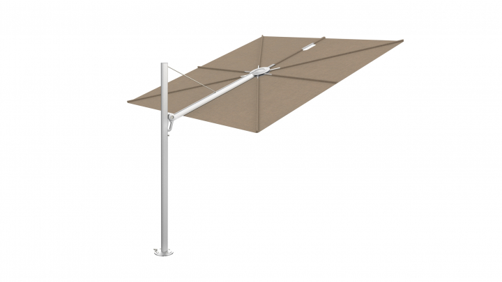 Spectra parasoll straight (90°), square 250x250 cm - Alu Sand