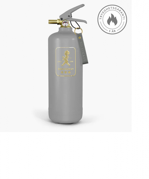 Brandsläckare - Grå/guld