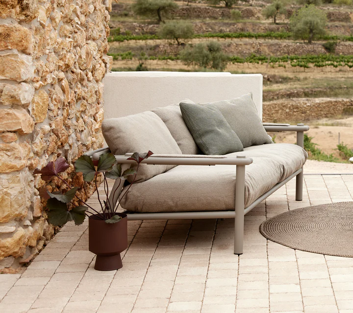 Sticks 2-sits soffa, taupe - flera val av dyna