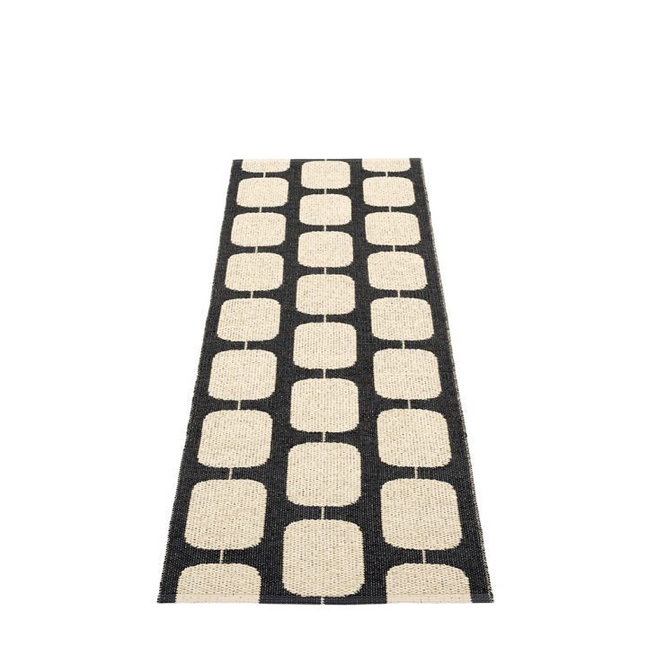 Sten matta - black/cream 70x300 cm
