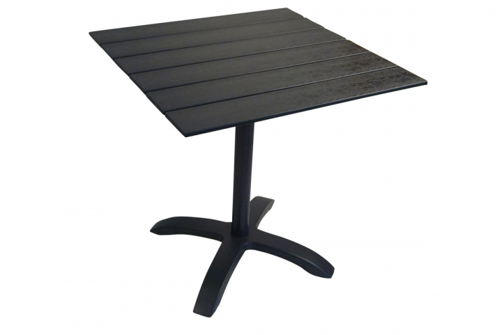 Colorado cafébord 70x70 cm - black/black