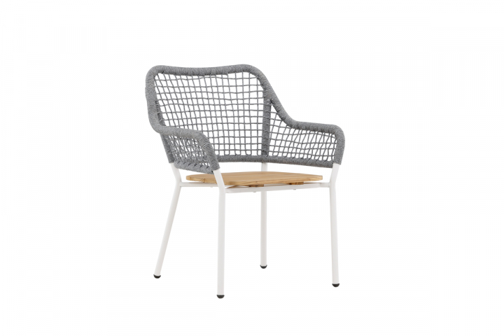 Amora loungefåtölj - grey/teak