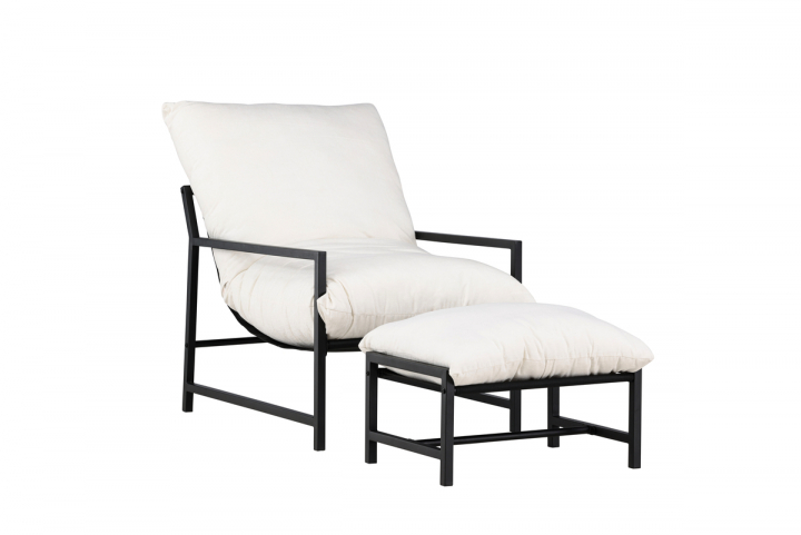 Corso loungefåtölj - black/beige