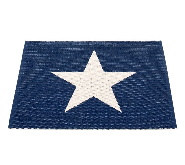 Viggo SMALL ONE matta - dark blue/vanilla 70x90 cm