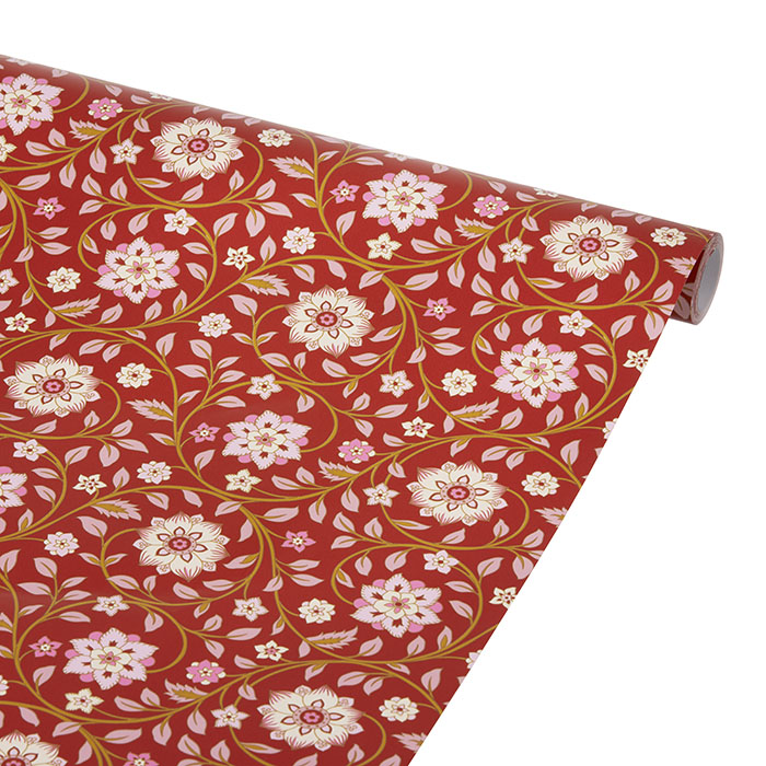 Roja omslagspapper 10 m - scarlet