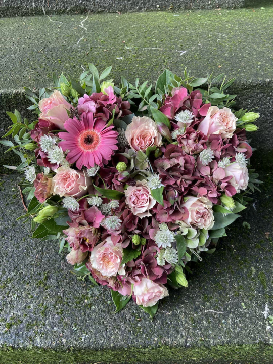 Hjärta begravning, mellan - rosa