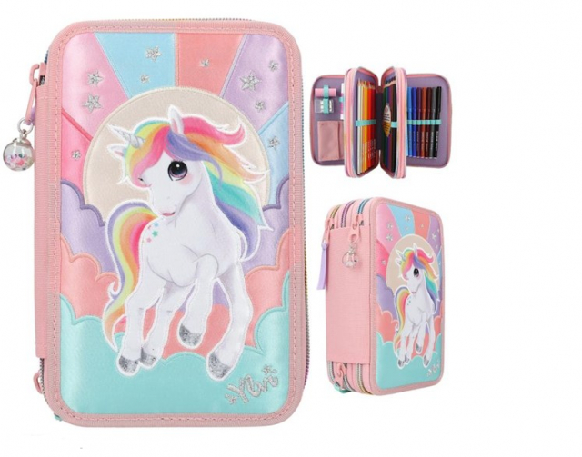 TOPModel Ylvi Rainbow trippelpennfodral - rosa