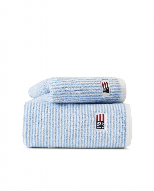 Handdukar, flera storlekar - white/blue striped